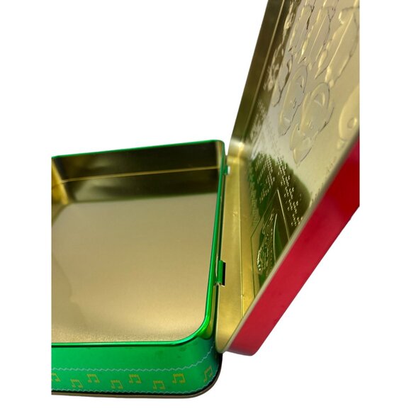 Whitmans Sampler Peanuts Holiday Tin Red & Green Collectible Rectangular Storage - Picture 6 of 7